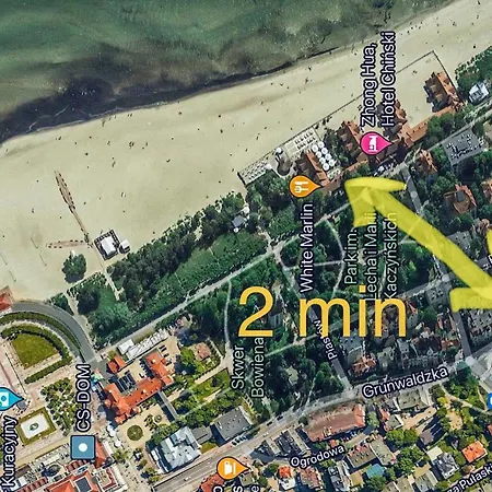 Apartment E 200m Do Plazy Sopot